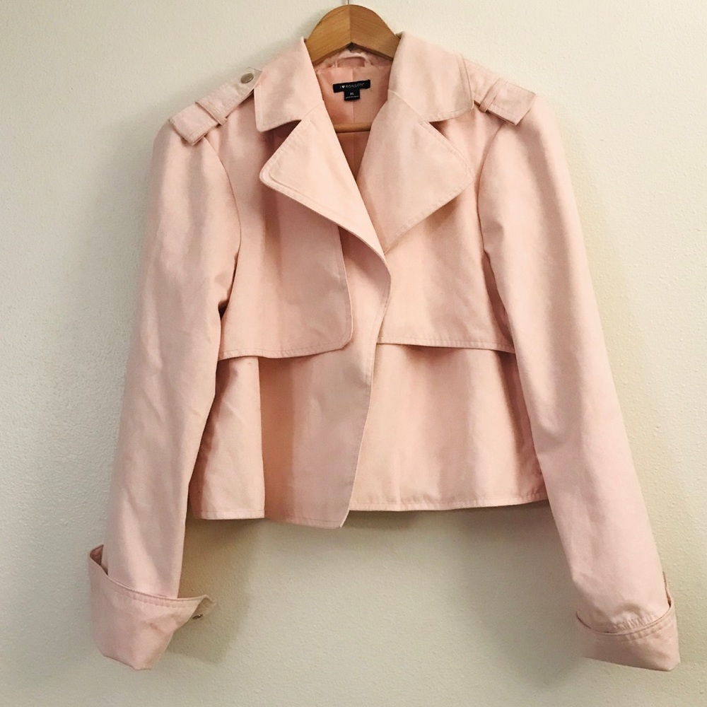 I (heart) Ronson faux suede military jacket